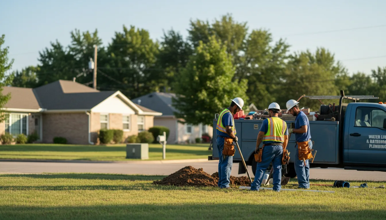 Residential water line and bathroom plumbing service in Doylestown, WI
